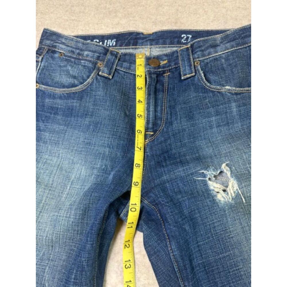 J.Crew Vintage Slim Jeans Womens 27 Distressed Dark Wash Denim Boyfriend Cotton - Picture 7 of 11